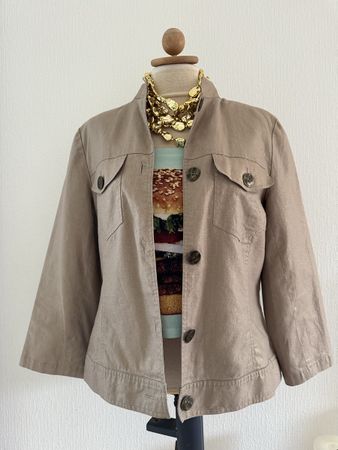 Veste Josephine Chaus beige et reflet doré 