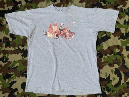 Vintage Y2K T-Shirt Dogs & Cat Sz M