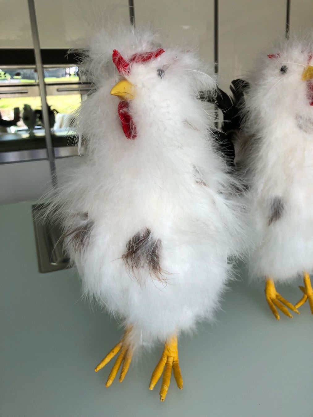 Tutte le decorazioni: 2 Stk. Osterdeco Huhn Hühner Federn – Usato da Arboldswil venduto da maeppli2009 5