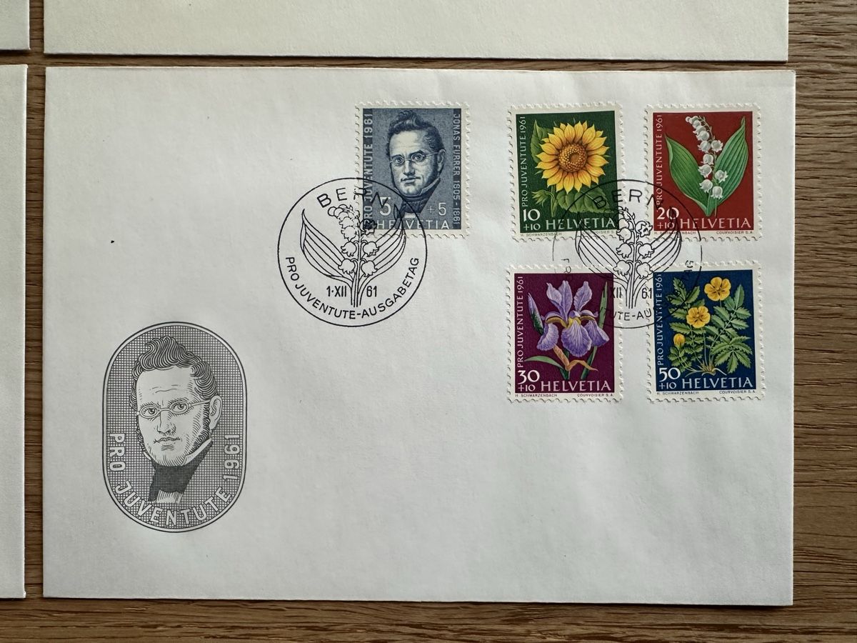 Alle Briefmarken: Schweiz - FDC Pro Juventute 1958-1961 – Gebraucht aus Schmitten / FR von Samsara169 4