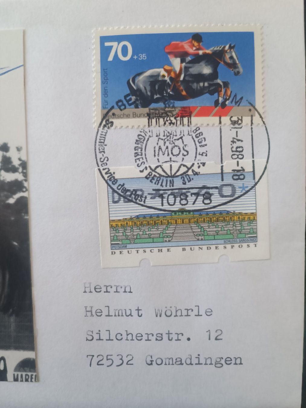 Autogramme: Ludger Beerbaum - handsignierte Karte mit Sonderstempel FDC – Gebraucht aus Menziken von Artographs 2