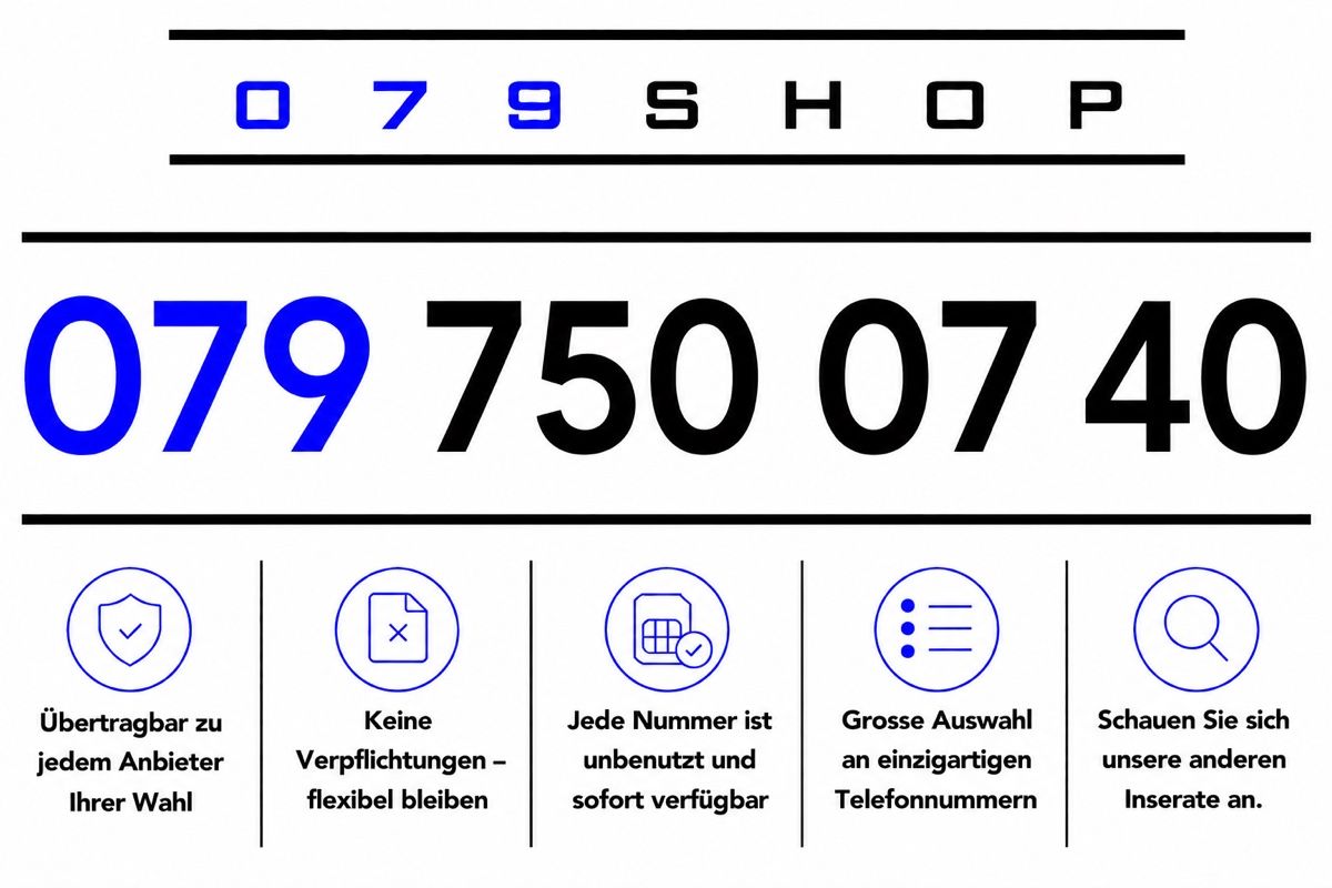 Swisscom Carte Prepayée: Swisscom Prepaid Premium Nummer – Neuf avec emballage d'origine à Rotkreuz par 079shop