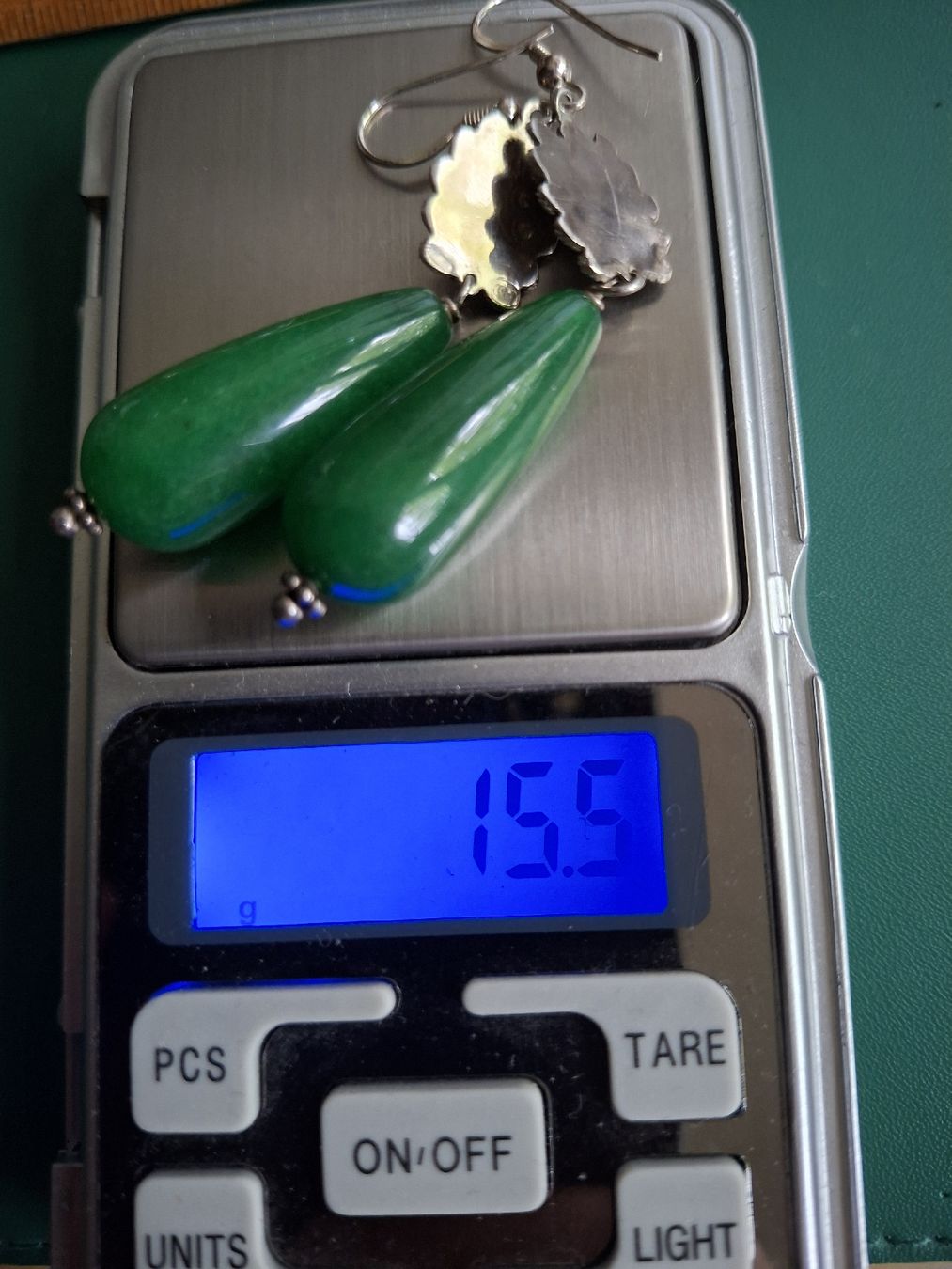 Orecchini pendenti & Orecchini a lobo: Antike Jugendstil Ohrhänger Silber Jade – Usato da Barzheim venduto da spitz01 5