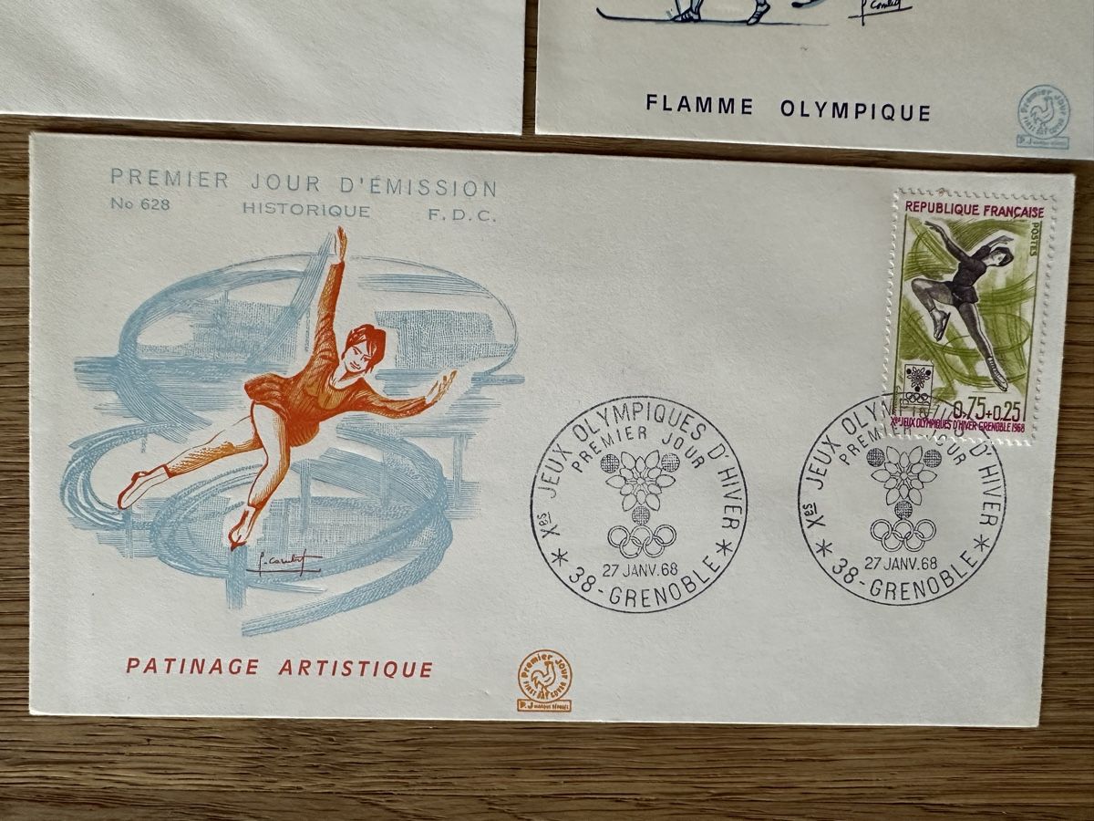 Tutti i francobolli: Frankreich - 1968 FDC Olympische Winterspiele  – Usato da Schmitten / FR venduto da Samsara169 5