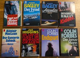 Thriller, Romane acht Taschenbücher von div. Autoren