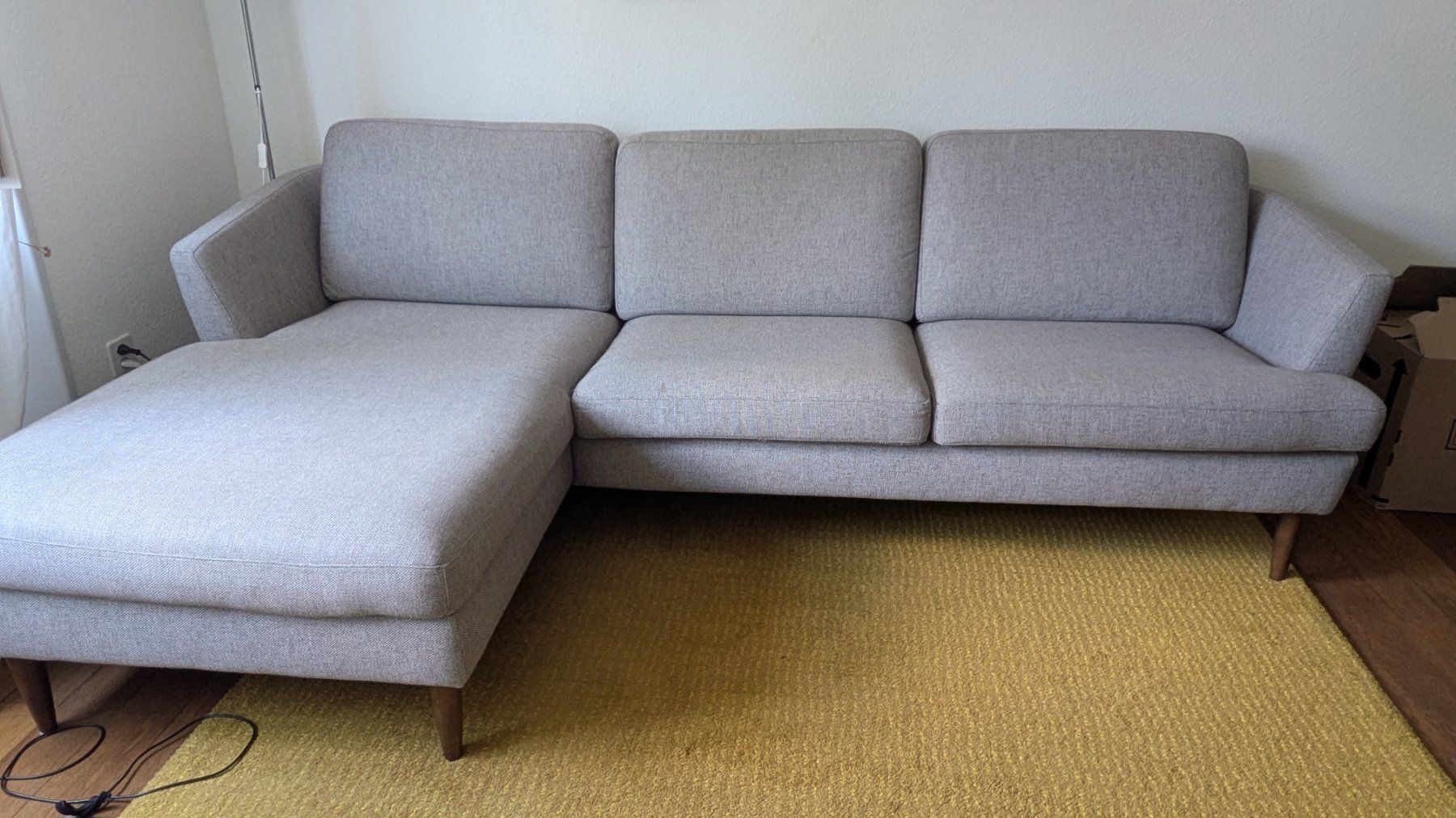 Micasa Divani: Ecksofa grau mit Recamiere, guter Zustand – Usato da Basel venduto da reese.s