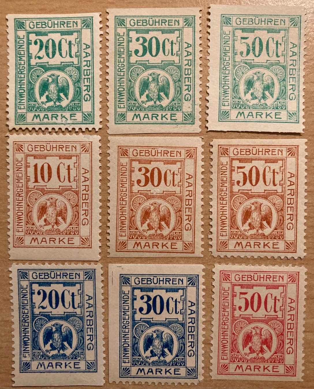 Alle Briefmarken: Fiskalmarken Einwohnergemeinde Aarberg BE – Gebraucht aus Hunzenschwil von zibu88