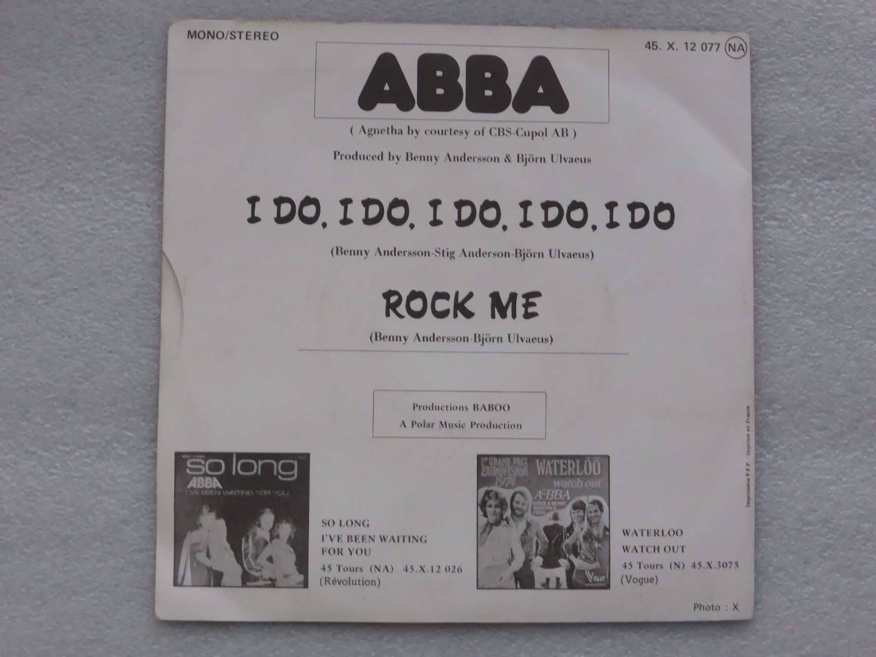 Dischi in vinile: Vinyl Single   ABBA – Usato da Küssnacht am Rigi venduto da Mondkinder 3