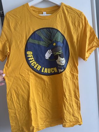 Officer Lauch T-Shirt, Grösse M, Gelb, Top Zustand! (52)