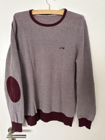Armani Jeans Pullover Slim Fit bordeaux guter Zustand
