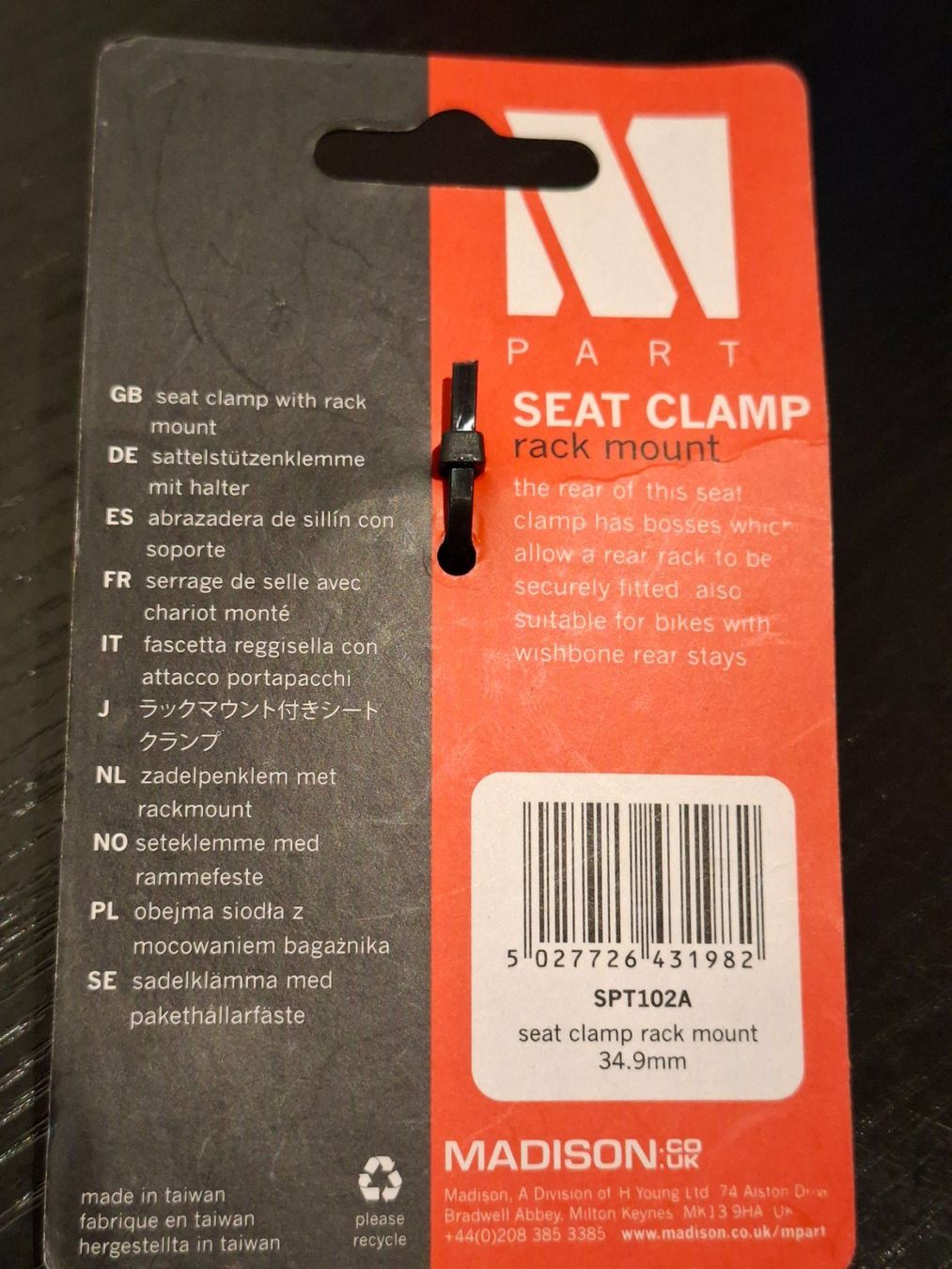 Pezzi di ricambio: Sattelklemme 28.6 mm mit Rack-Mount – Nuovo e nell'imballaggio originale da Kriens venduto da kathrol 2