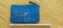 Schöne Kosmetiktasche mit Istanbul Motiv, blau, neuwertig