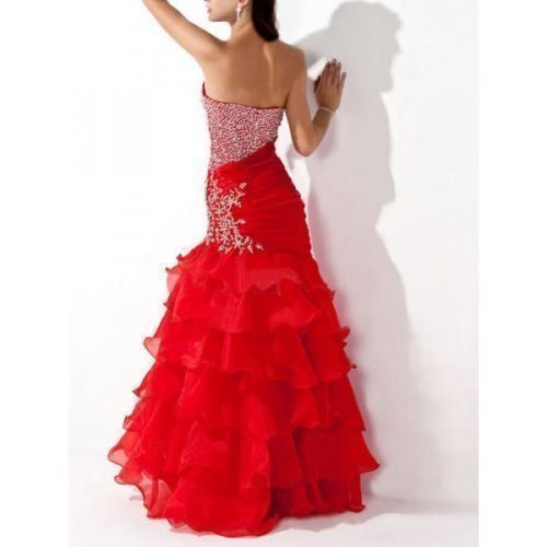 Vestiti: Abendkleid rot Chiffon Gr.  42 – Nuovo e nell'imballaggio originale da turbenthal venduto da lory300zx 1