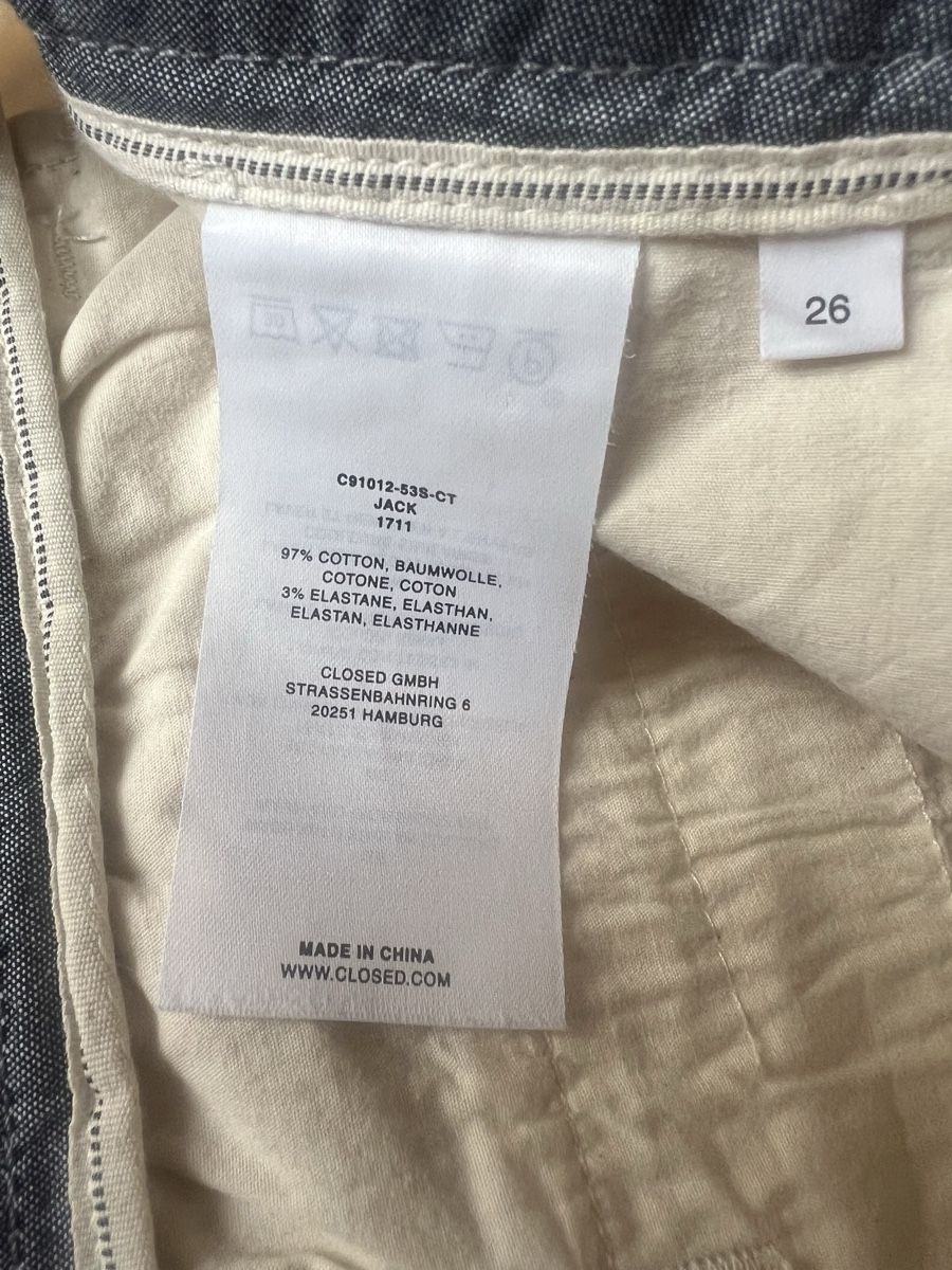Closed Pantaloni: Coole CLOSED Chino, Eierschalenfarben - Cremeweiss, Gr. 26 – Usato da Hinwil venduto da Szaeni 3