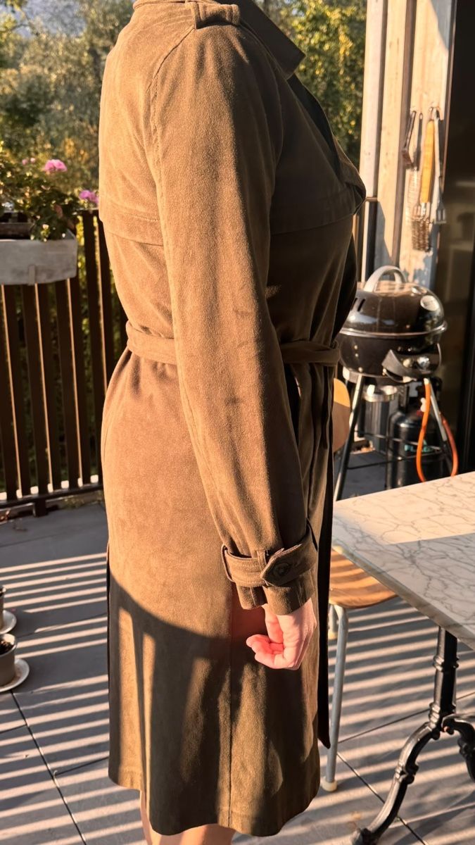 Zara Cappotti: Mantel Zara Basic braun/olive Wildlederoptik – Usato da Zuchwil venduto da Manzi. 2
