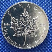 1 oz Silver Canada Maple Leaf 1989