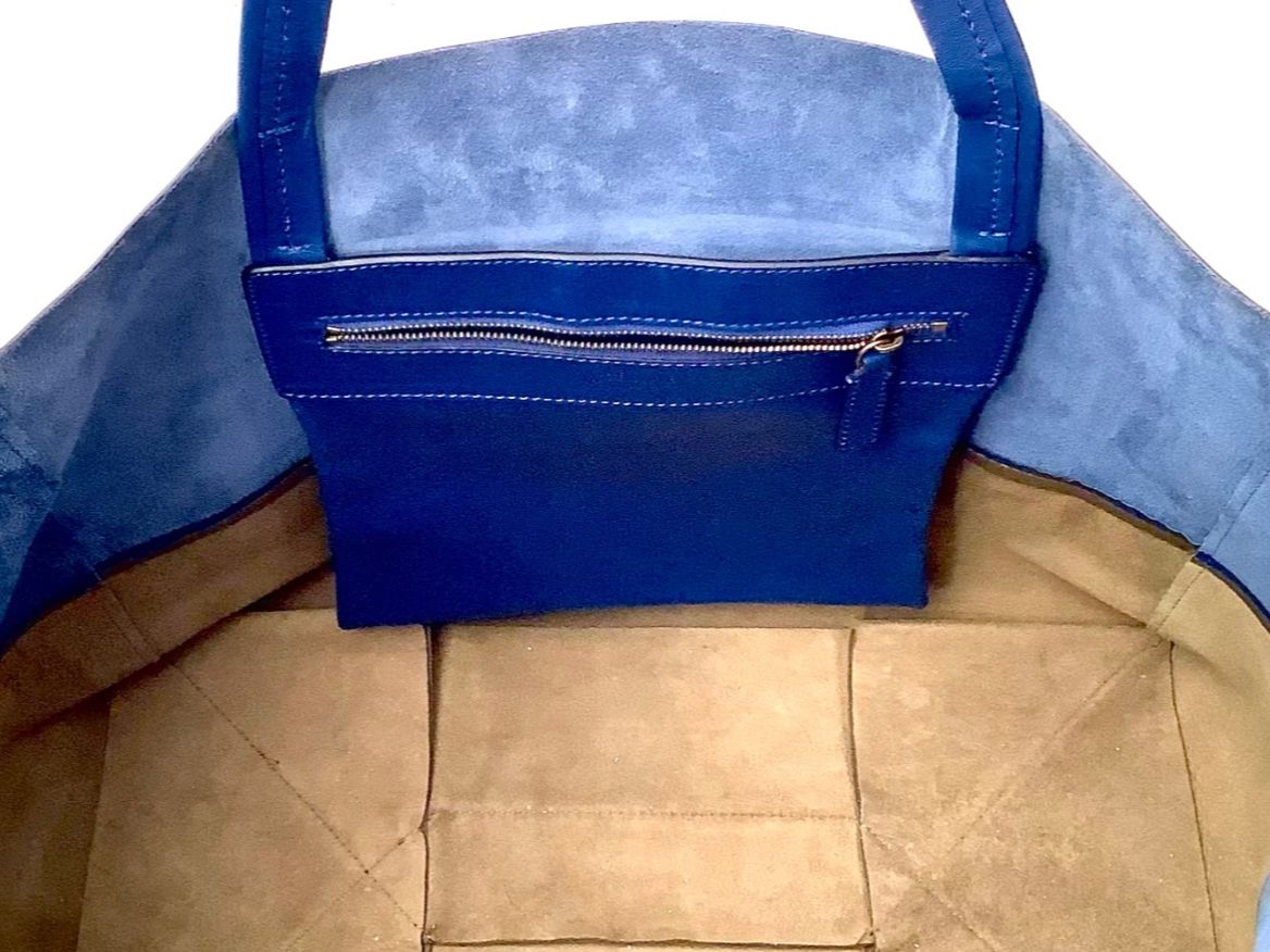 Celine Borse da donna: Céline Cabas Lammleder Blau/Braun Top – Nuovo (secondo la descrizione) da Küsnacht ZH venduto da Vuit-on 1