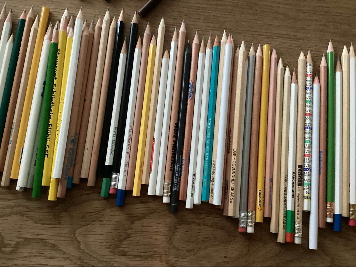 Bleistifte, Farbstifte & Kreide: Grosse Sammlung Werbebleistifte, über 150 Stück – Neu (gemäss Beschreibung) aus Schüpfheim von W010 6