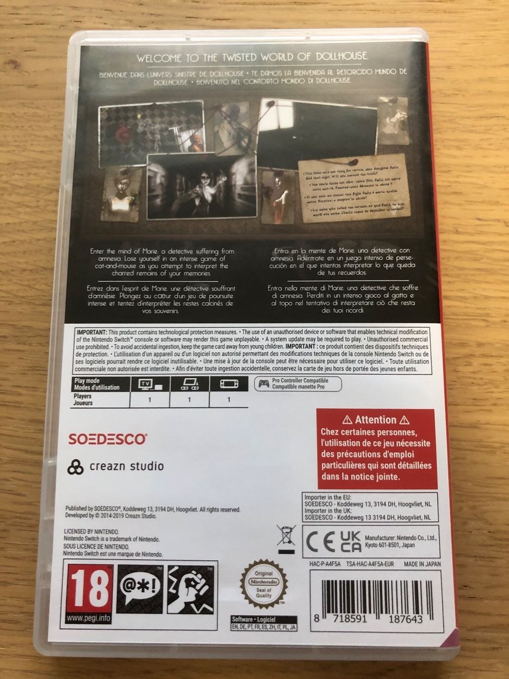 Nintendo Spiele: Dollhouse -  Nintendo Switch Spiel Horror – Gebraucht aus Gasel von doctor_doak 1