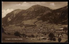 AK Lungern, Ortsansicht mit Schynberg