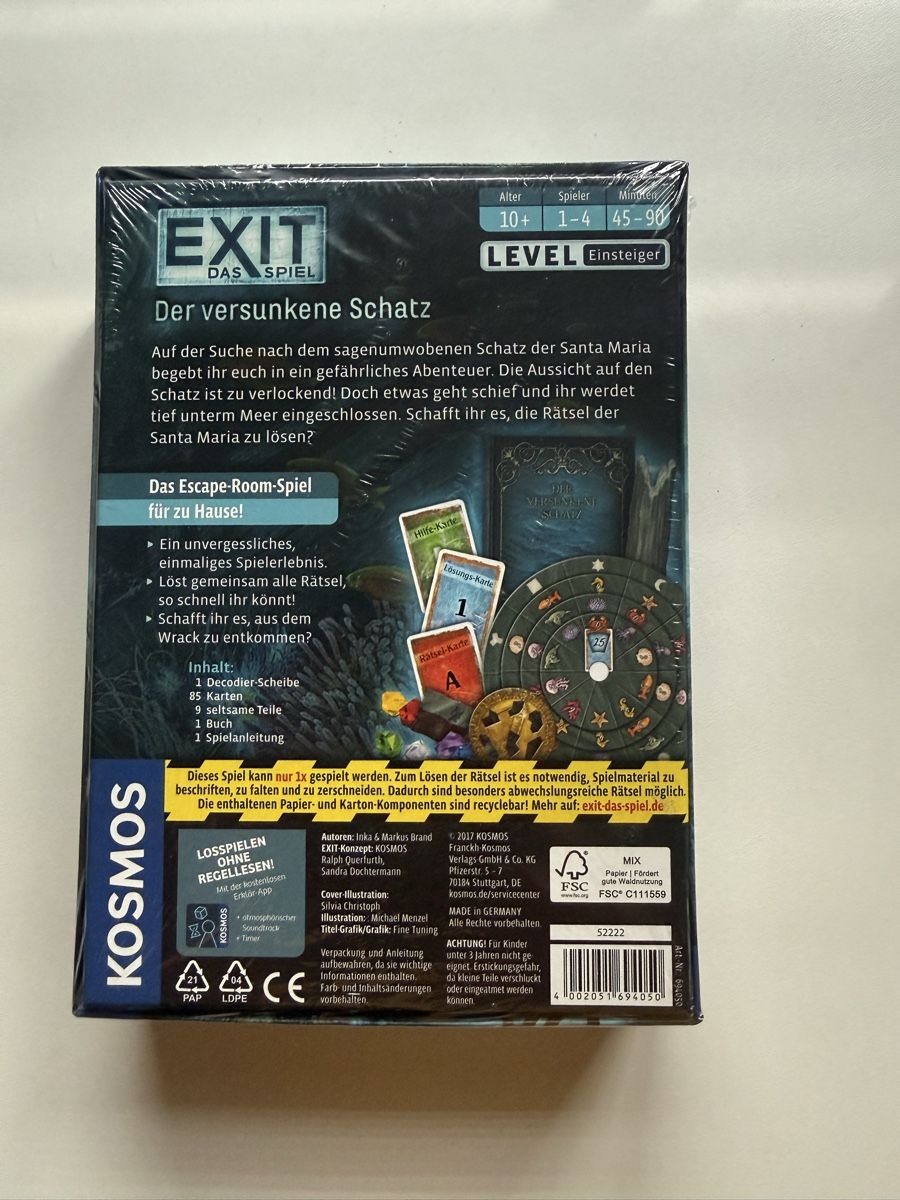 Kosmos Giochi: Exit Spiel ungebraucht  – Nuovo e nell'imballaggio originale da Seuzach venduto da Rockyalps 1