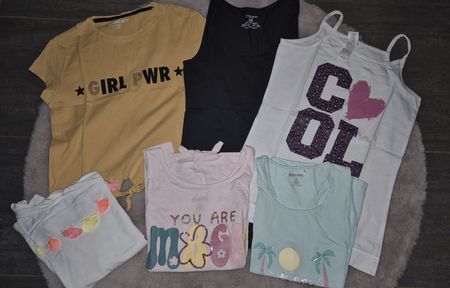 Lot de 6 hauts/débardeurs fille, taille 152/158, été☀️