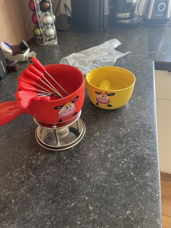 Schokoladen Fondue-Set Kuh-Design | Kaufen auf Ricardo