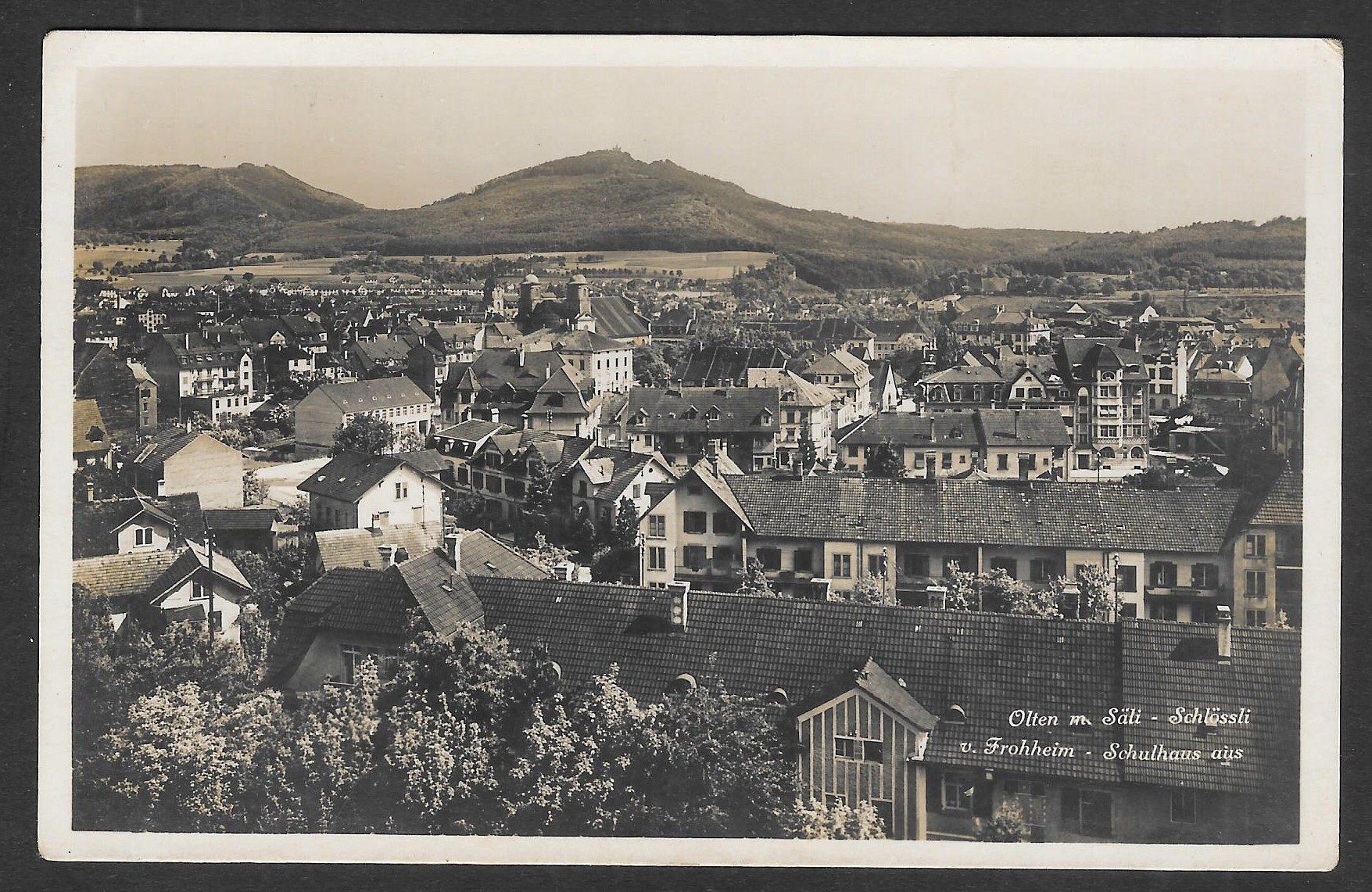 Cartoline postali: Olten Teilansicht vom Frohheim Schulhaus aus – Usato da Olten venduto da clotaldi
