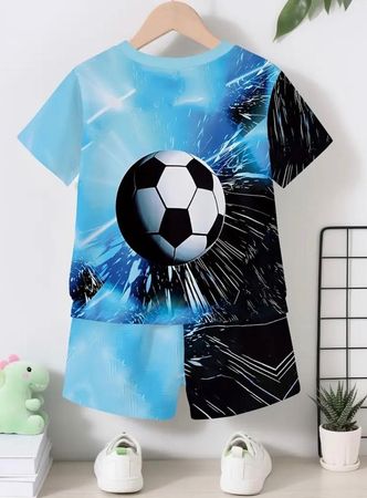 Trendiges Kurzarm-Outfit-Jungen-Fussball- bequem- 92-104