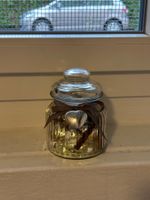 Glas mit Lichterkette Dekoration