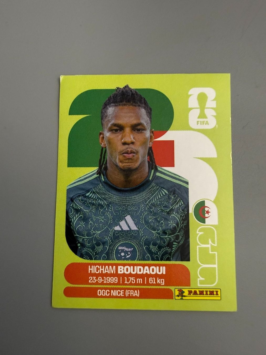 Panini Carte collezionabili: Panini Hicham Boudaoui ALG10 – Usato da Liebefeld venduto da Ronaldo-1996
