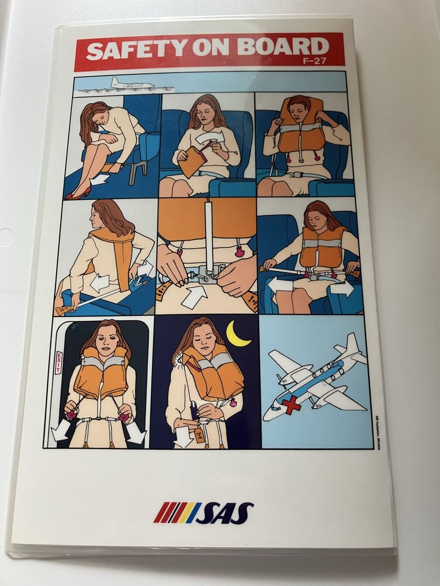 Documenti: SAS Safety Card F-27 – Usato da Zürich venduto da Classic_Collection_Zurich 1