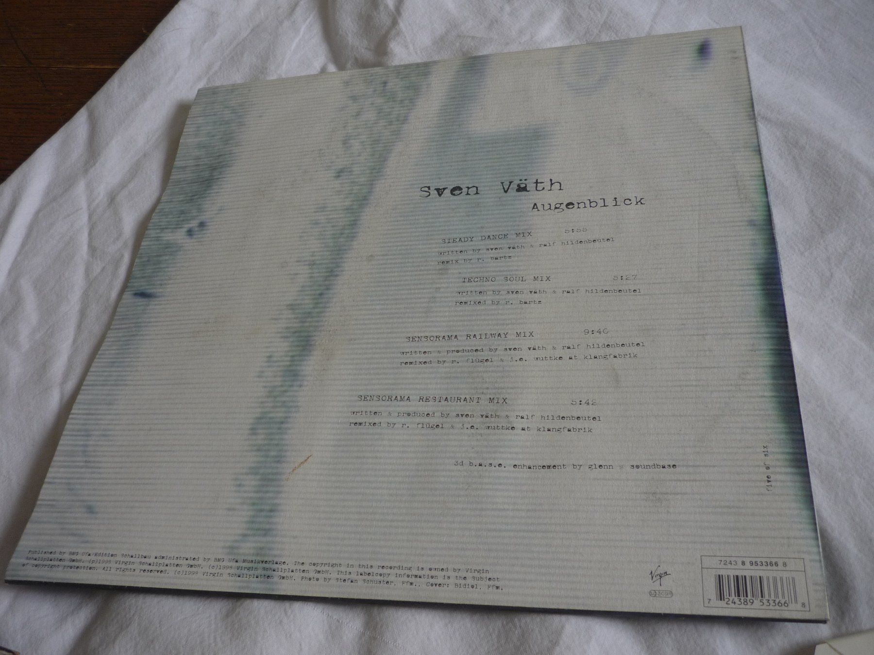 Dischi in vinile: Rare Techno Vinyl - Sven Väth - augenblick – Usato da Beringen venduto da Flatretriever 3