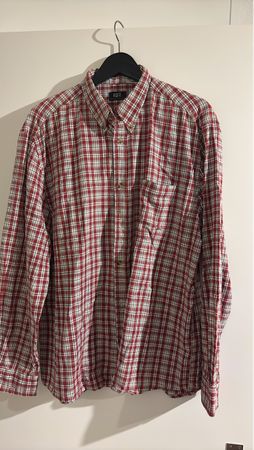 Herren Hemd Karo rot/weiss Grösse 54 guter Zustand