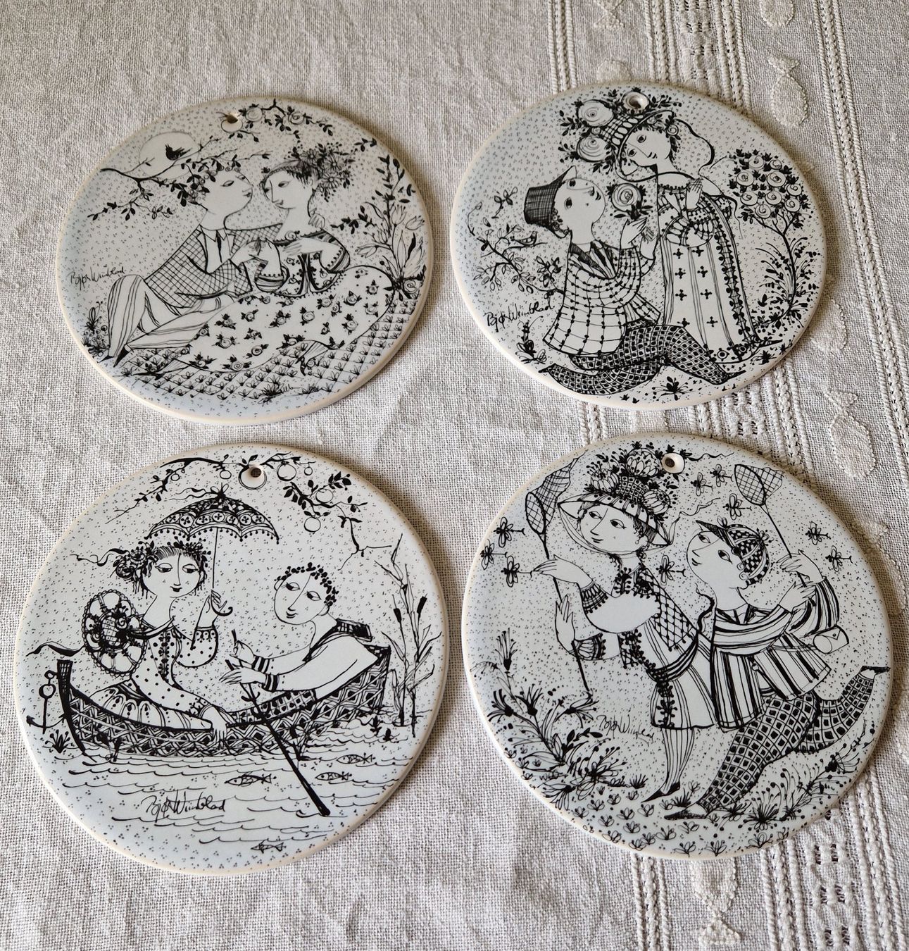 Rosenthal Teller: Wandplatte Björn Wiinblad/12 Stk. – Neu (gemäss Beschreibung) aus Bern von Antikbatik 3