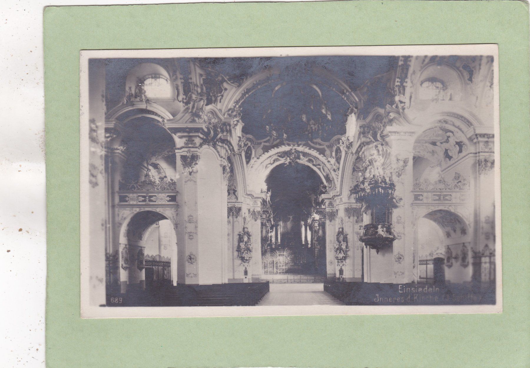 Cartoline postali: Einsiedeln Inneres d Kirche 1919 – Usato da Herisau venduto da Lisegrat2008