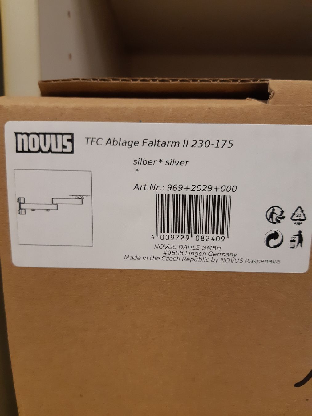 Supporti a parete: Novus TFC Faltarm II Ablage – Nuovo (secondo la descrizione) da Steinhausen venduto da NextChance2 1