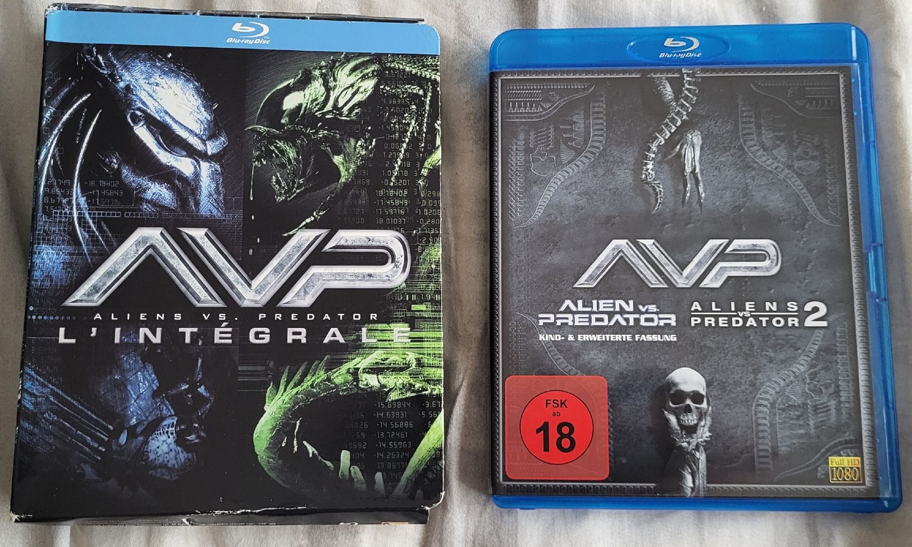 Alle DVDs: Aliens VS Predator 1 + 2 Coffret Blu Ray DE FR IT EN MULTI – Gebraucht aus Grand-Lancy von