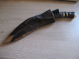 Jagdmesser India Mit Zubehör Und Mit Lederschneide Selten