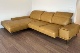 Ecksofa Musterring Leder senfgelb