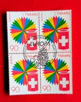 EUROPA NATIONALFEIERTAG LAMPIONS VIERERBLOCK 952 1998 ET NEU