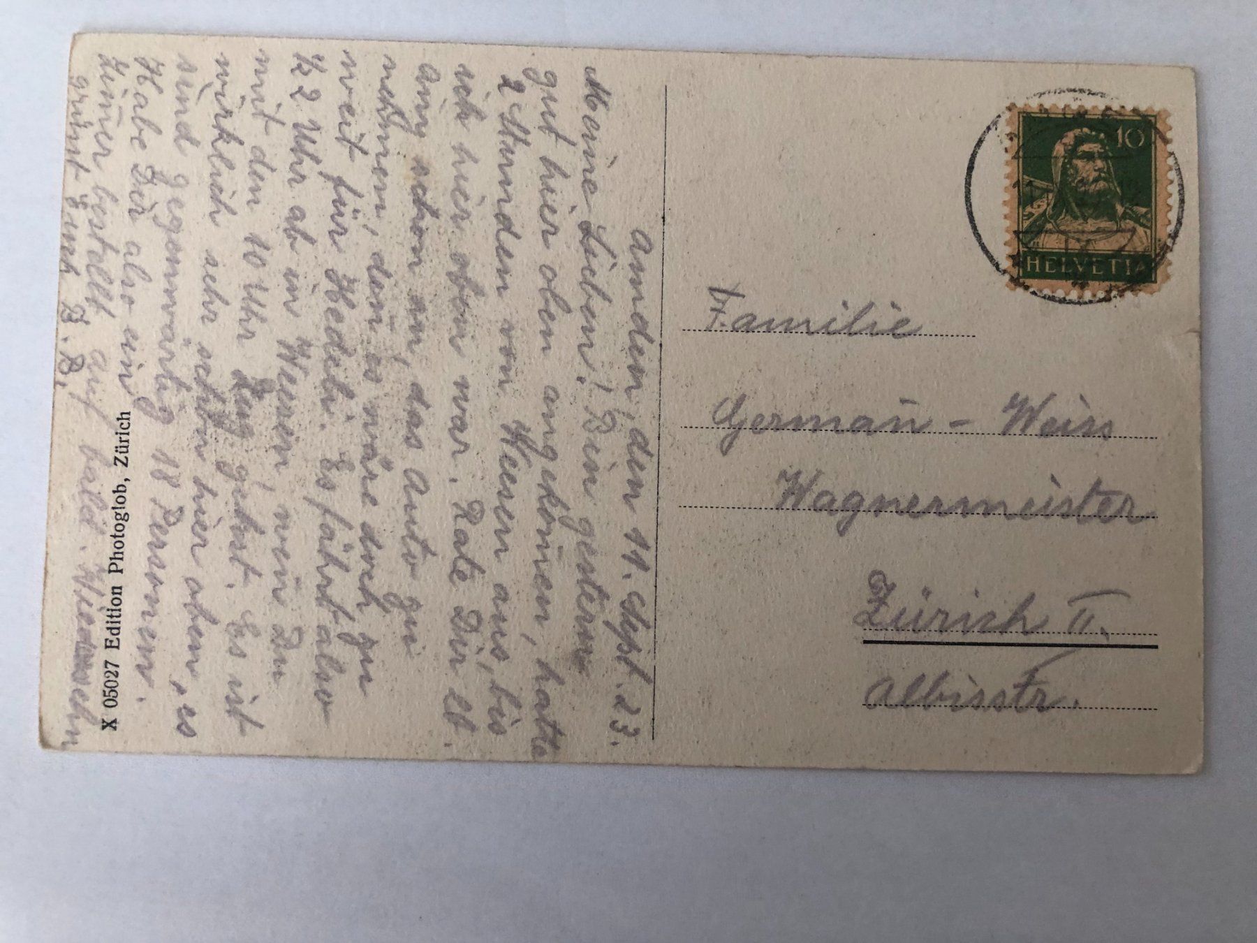 Cartoline postali: Amden - Hotel Rössli 1923 – Usato da Pfäffikon ZH venduto da Waltoversand 1