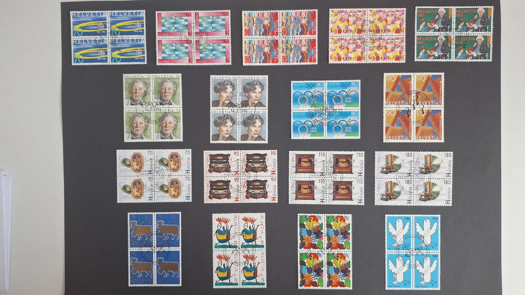 Tous les timbres: 1996 6×4erBlocksätze mit ET-Stempel – Neuf (Voir description) à Pratteln par walti-6060
