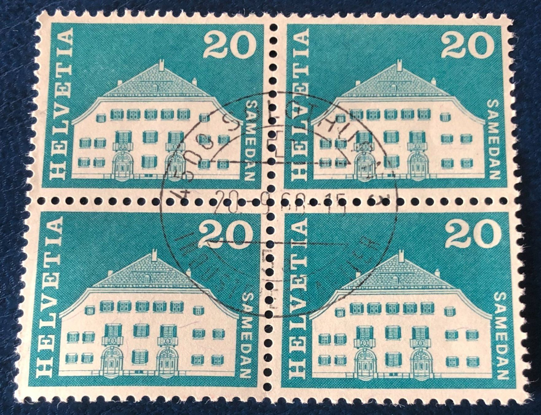 Tutti i francobolli: 4 er Block Nr.360 mit Vollstempel Solothurn – Usato da Aarau venduto da Billa007