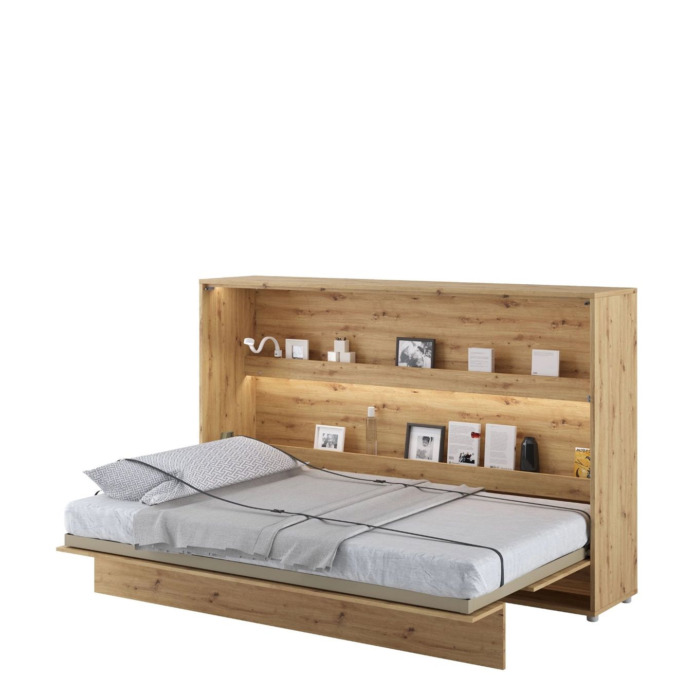 Letti: Schrankbett NOAH Horizontal Eiche + LED - 120x200cm – Nuovo e nell'imballaggio originale da Wallenwil venduto da toesstal-vertrieb