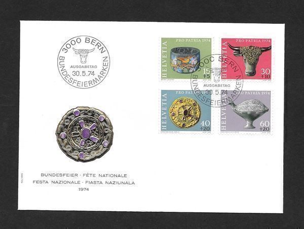 Tutti i francobolli: FDC Pro Patria Serie 1974; B162-B165 – Nuovo (secondo la descrizione) da Olten venduto da clotaldi
