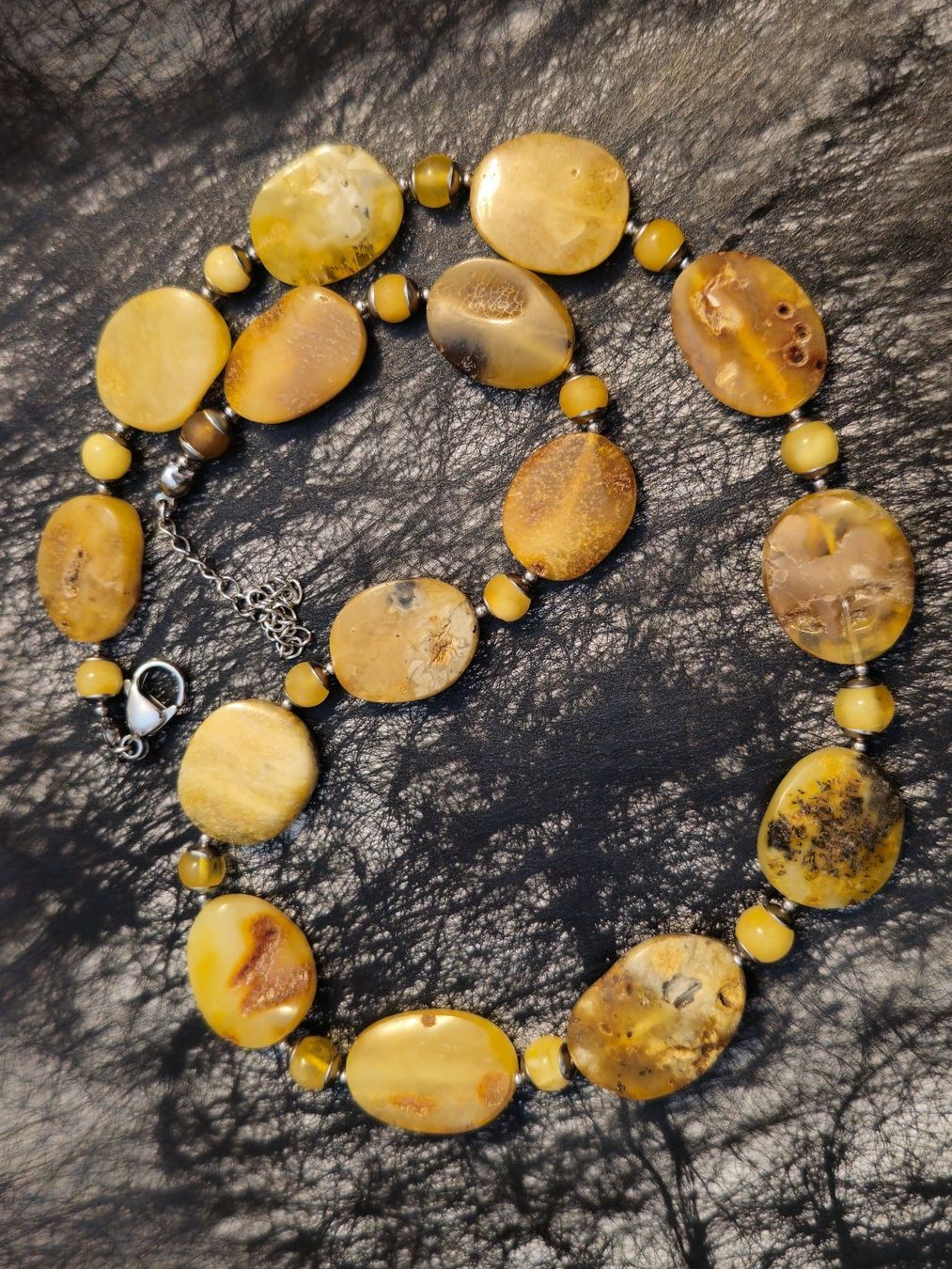 Catenine: 30g Bernsteinkette butterscotch Oliven echt Bernstein Kette – Nuovo (secondo la descrizione) da Riedt b. Erlen venduto da Gottestraene 1