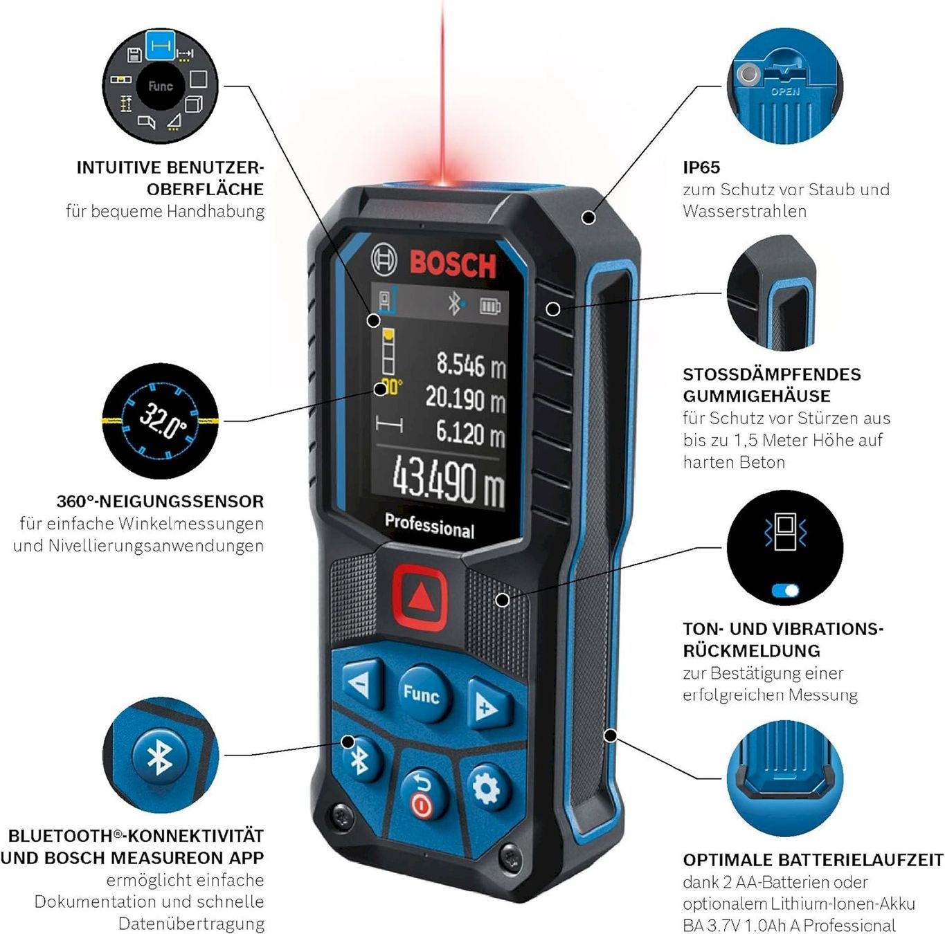 Mesurer: Bosch GLM50-27C Laser-Entfernungsmesser – Neuf avec emballage d'origine à Bottighofen par zaap 1