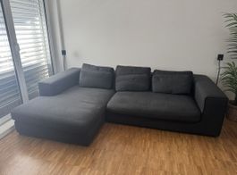 Dunkelgraues Ecksofa von Möbel Pfister
