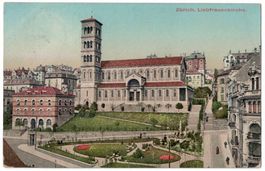 Zürich, Liebfrauenkirche, gelaufen 1908